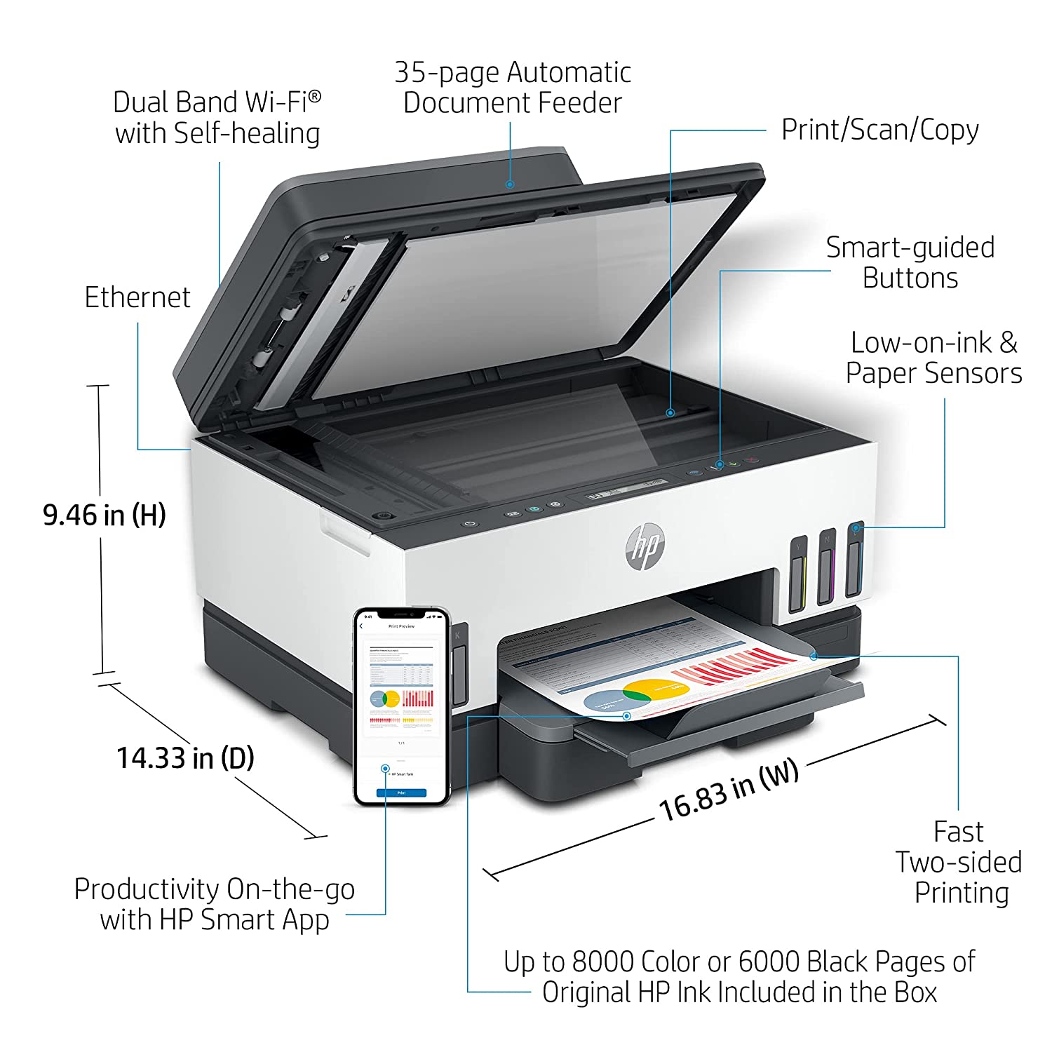 HP Smart Tank 750 All-in-One Printer