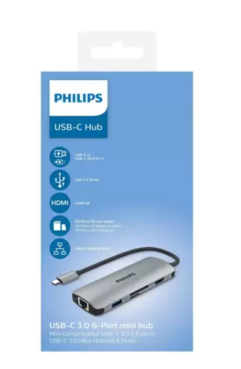 PHILIPS 6 in 1 HUB Type C USB Hub