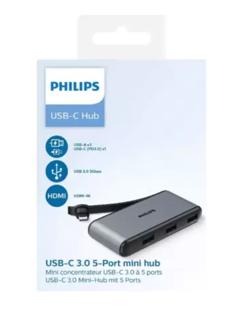 Philips USB-C TO 3 X USB -A 3.0, HDMI, PD3.0 (100W)